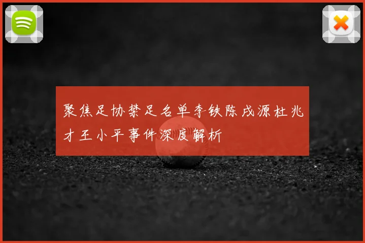 聚焦足协禁足名单李铁陈戌源杜兆才王小平事件深度解析